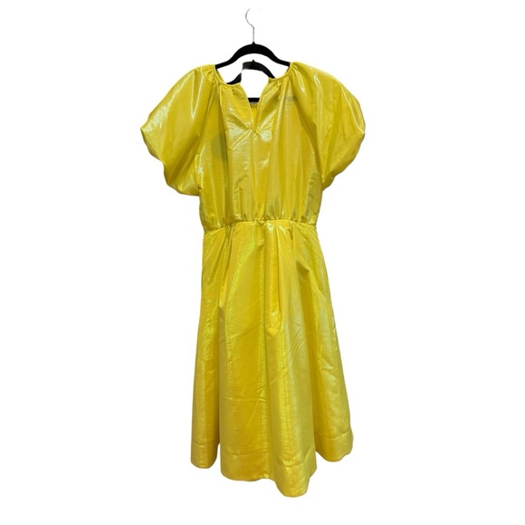 Christopher John Rogers Puff Sleeve Tie Waist Volume Dress Size Medium - Picture 5 of 7